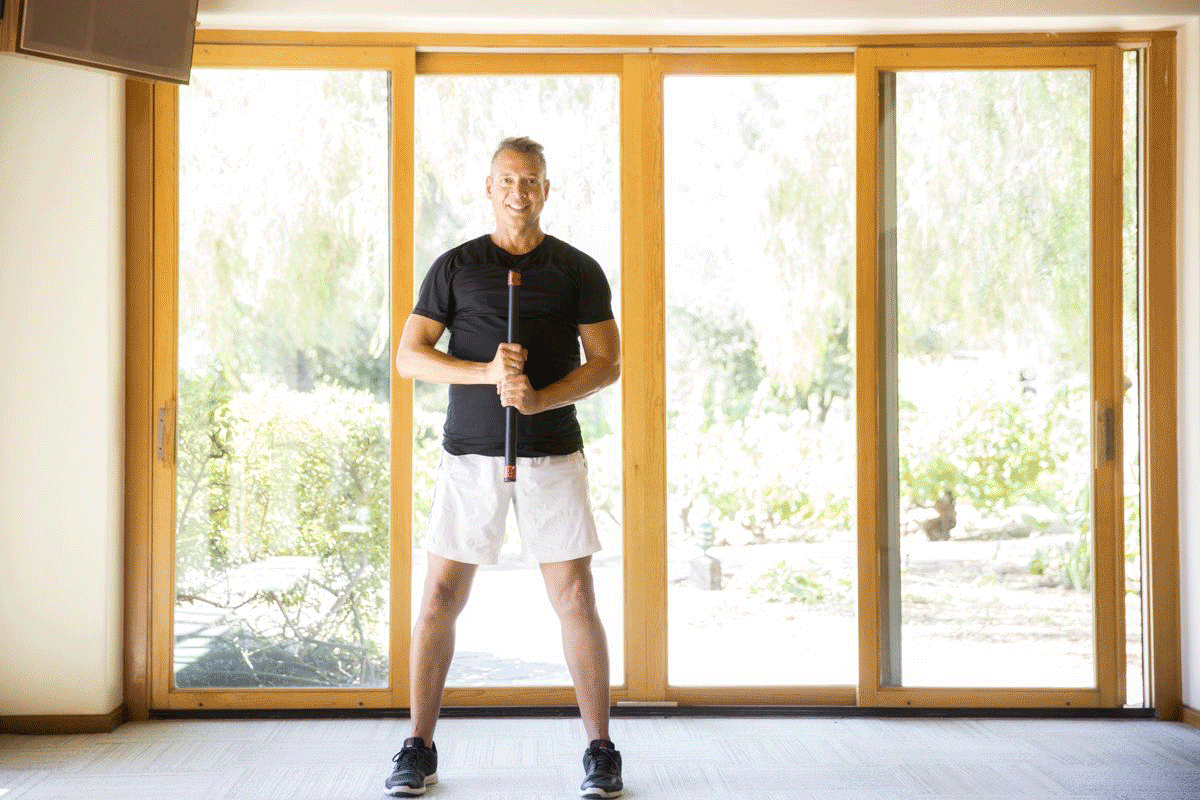 Squat workout routine at Rancho La Puerta - Suad Leg Rotation