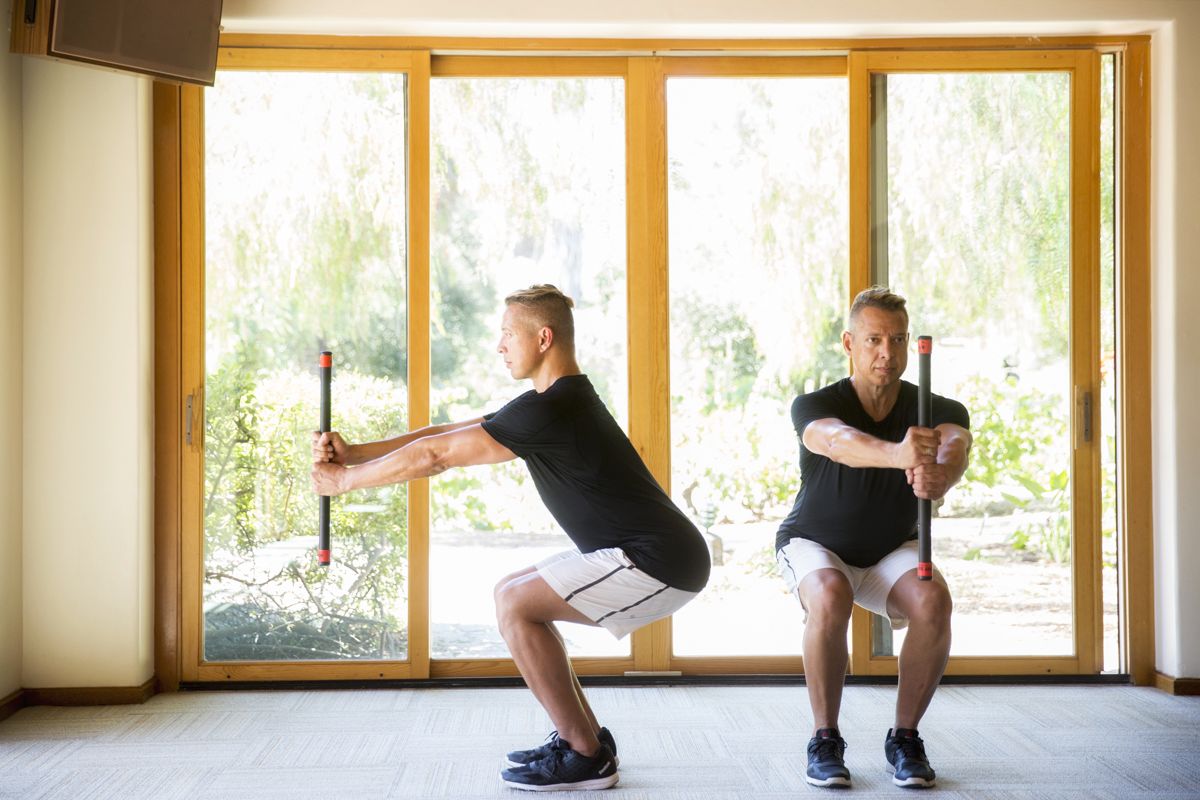 Squat workout routine with Manuel Velasquez at Rancho La Puerta