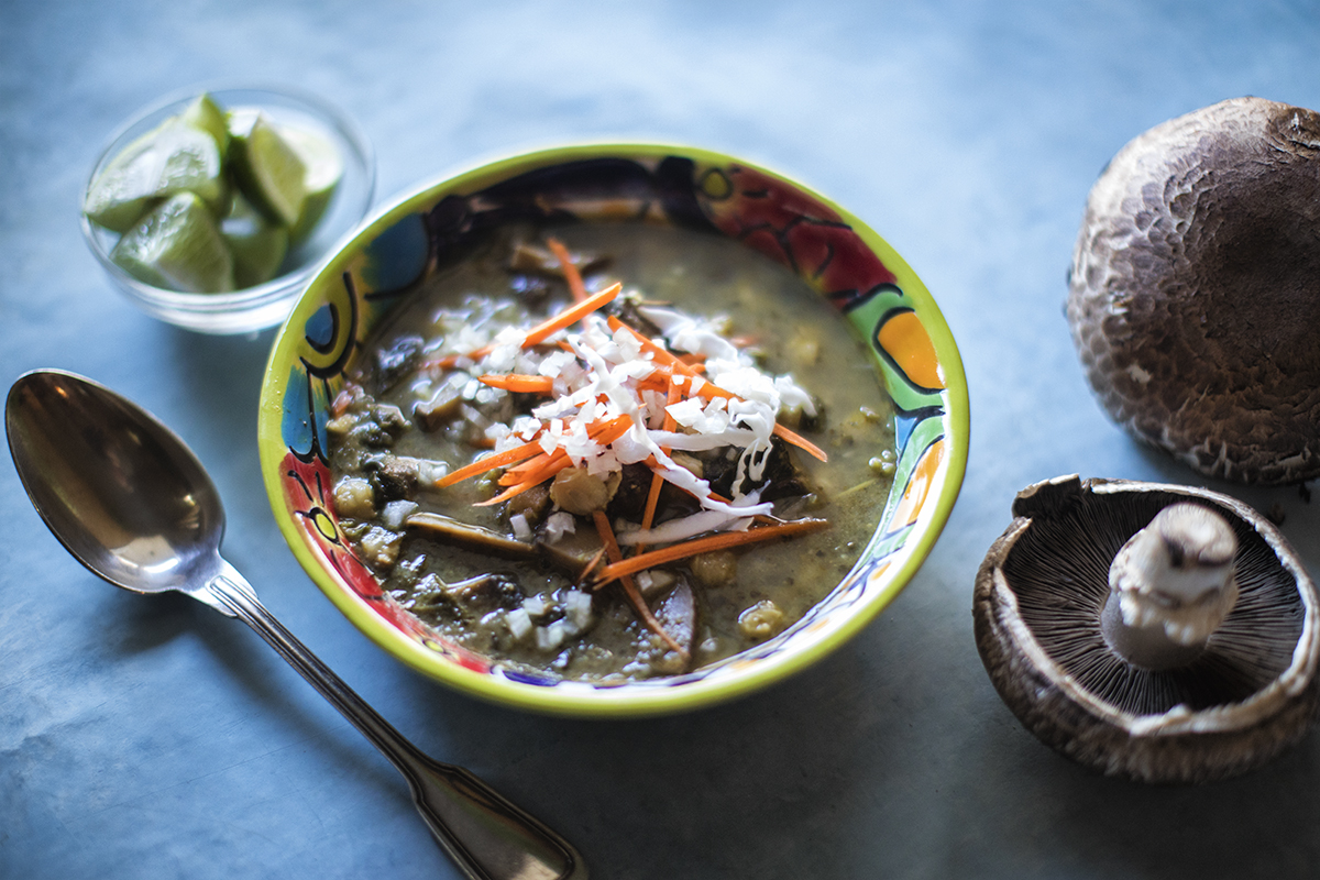 Vegetarian Pozole. A Winter Warm-up Soup.