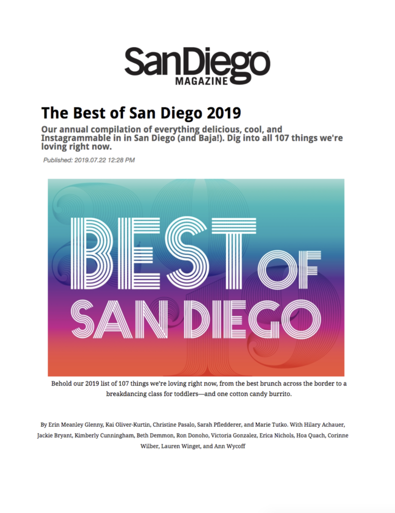 “Best of San Diego” 2019
