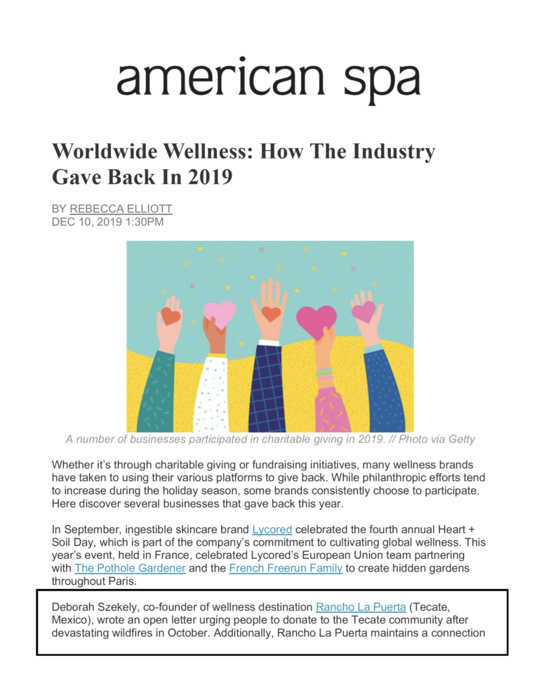 Worldwide Wellness: How The Industry Gave Back In 2019